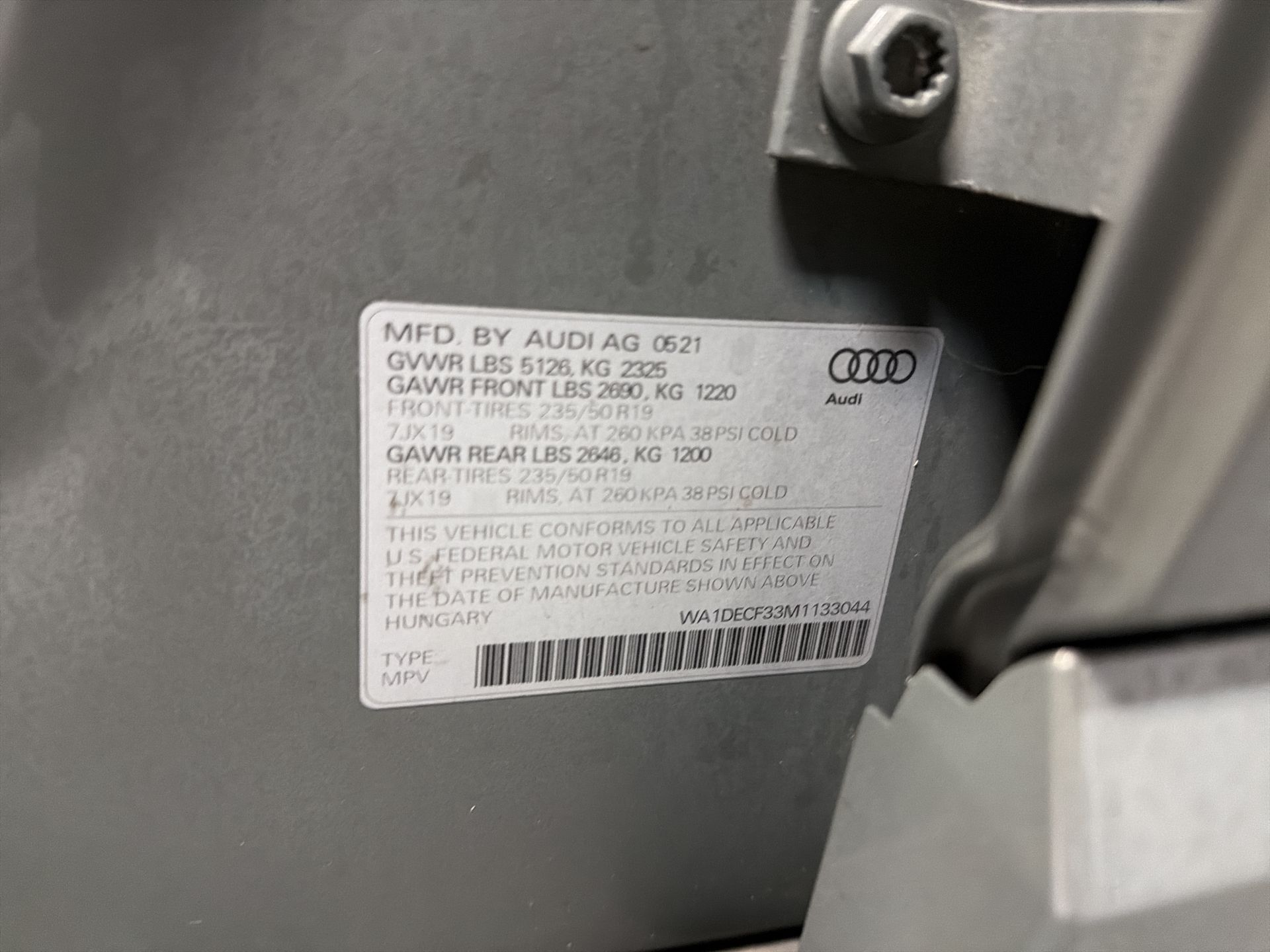 2021 Audi Q3 Premium 45 TFSI S line quattro Tiptronic