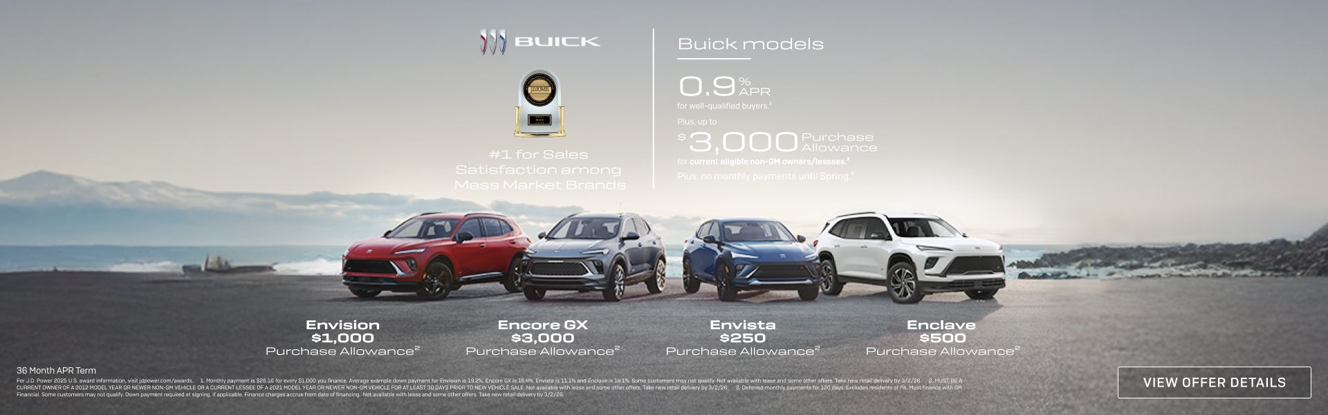 0.9% APR FOR 36 MONTHS 
FOR WELL-QUALIFIED BUYERS.1

Plus, up to $3,000 PURCHASE ALLOWANCE for cu...